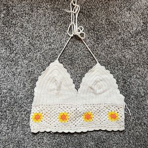 Aerie Crochet BoHo Halter top